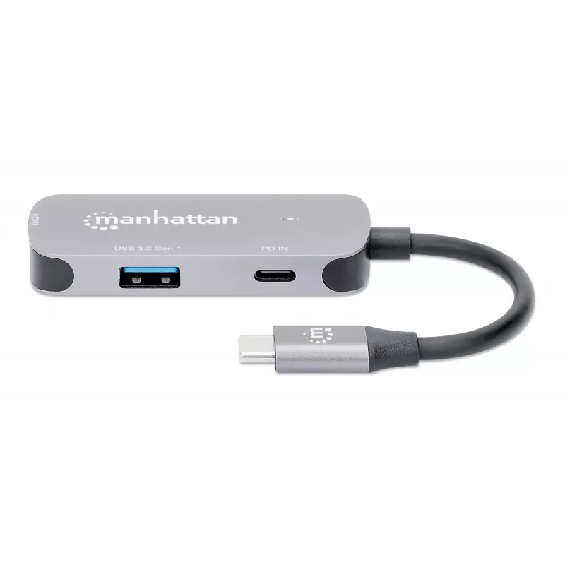 Manhattan USB-C dokstacija/sadalītājs HDMI USB-A USB-C 100 W Power Delivery 4K 60Hz