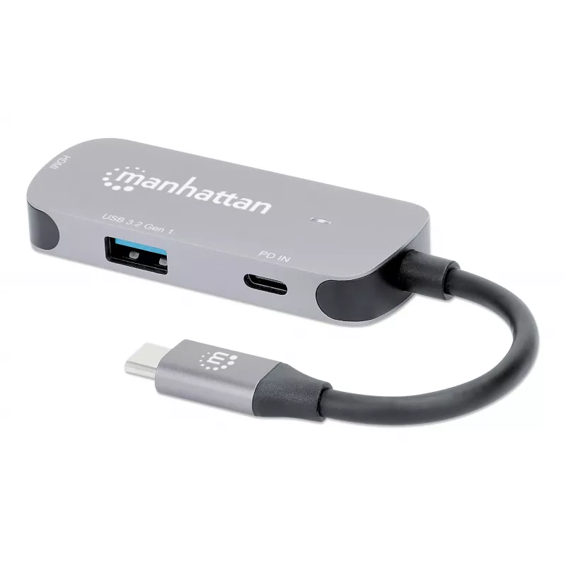 Manhattan USB-C dokstacija/sadalītājs HDMI USB-A USB-C 100 W Power Delivery 4K 60Hz