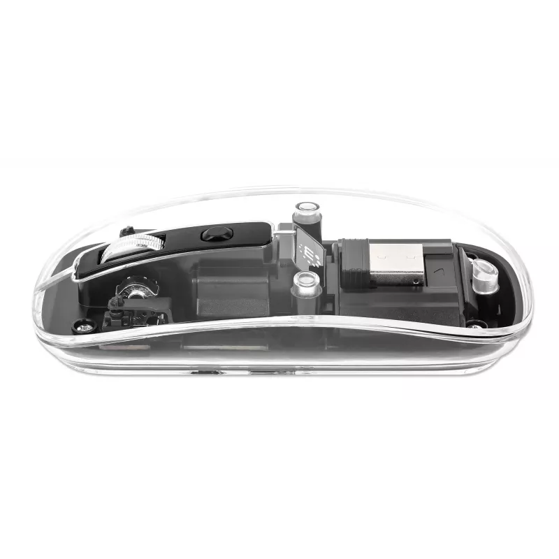 Bezvadu pele Manhattan Transparent uzlādējama USB