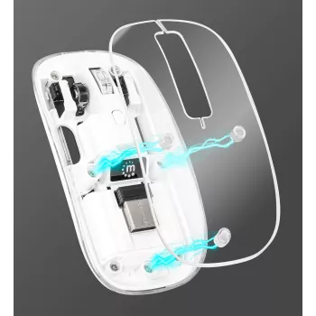 Pele Manhattan Transparent uzlādējama bezvadu USB