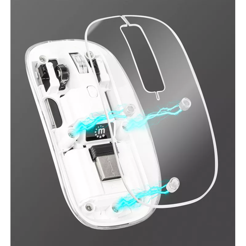 Pele Manhattan Transparent uzlādējama bezvadu USB