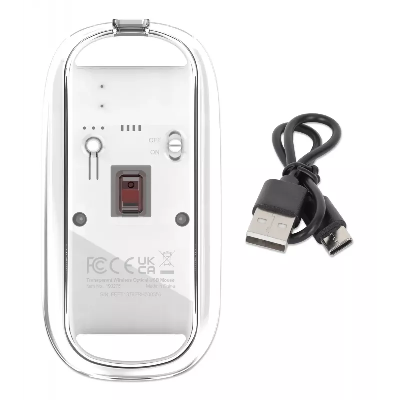 Pele Manhattan Transparent uzlādējama bezvadu USB
