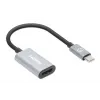 Manhattan USB-C uz HDMI kabelis, 4K@60Hz, 5 Gbps (USB 3.2 Gen1 aka USB 3.0), 11cm, vīrišķais pret vīrišķo, melns/sudrabains, trīs gadu garantija