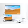 Manhattan USB-C uz HDMI kabelis, 4K@60Hz, 5 Gbps (USB 3.2 Gen1 aka USB 3.0), 11cm, vīrišķais pret vīrišķo, melns/sudrabains, trīs gadu garantija