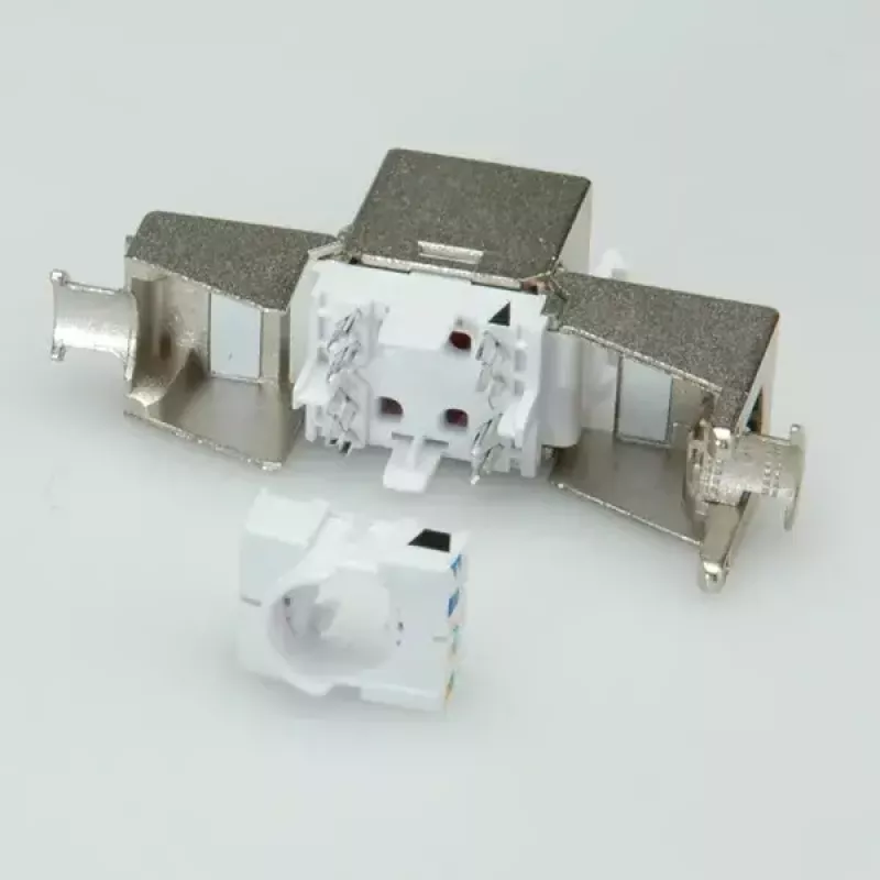 Keystone ligzda ROLINE Cat.6a RJ-45 ekranēta bezinstrumentu plāns sudraba