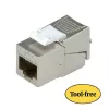 Keystone ligzda ROLINE Cat.6a RJ-45 ekranēta bezinstrumentu plāns sudraba