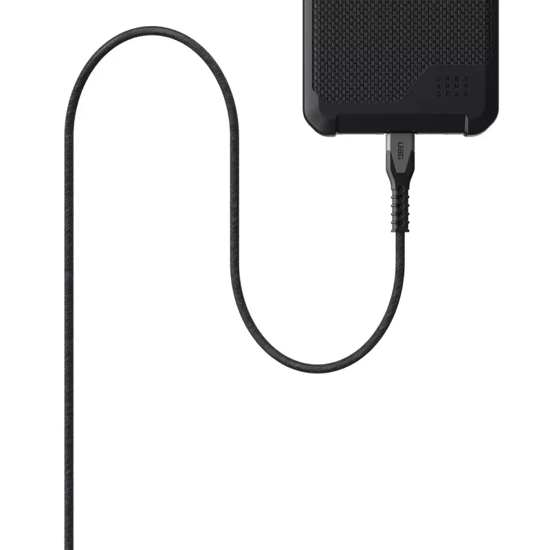 USB-C uz USB-C strāvas kabelis EATON Urban Armor Gear Kevlar Core 1,5 m, USB 2.0, melns/pelēks