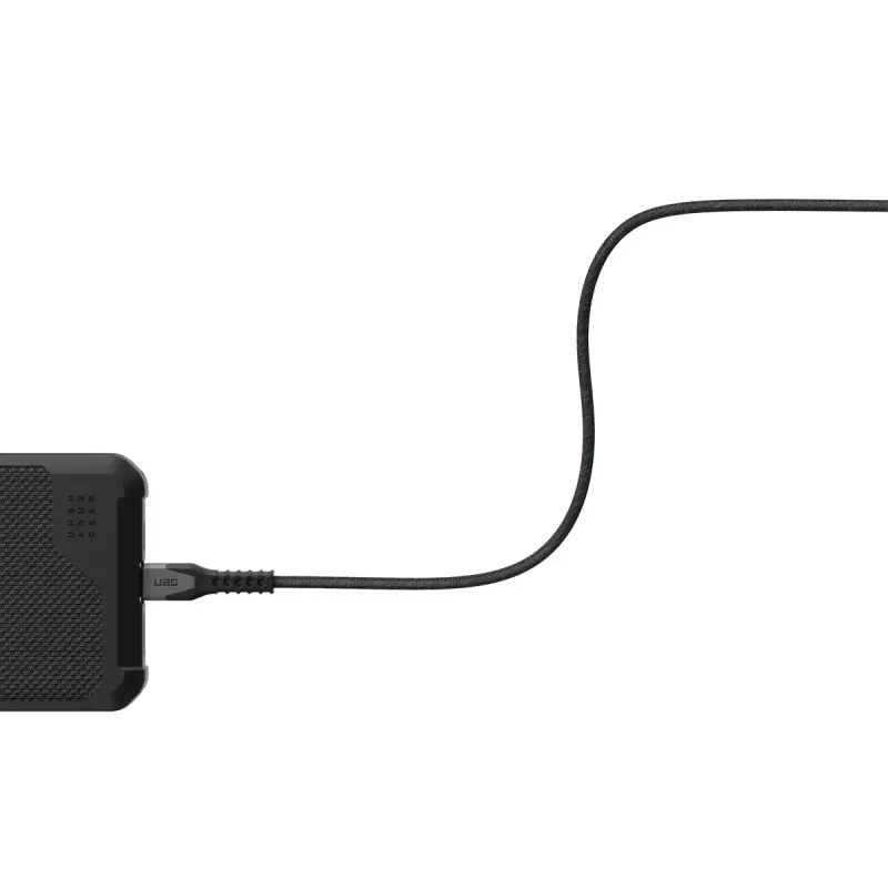 USB-C uz USB-C strāvas kabelis EATON Urban Armor Gear Kevlar Core 1,5 m, USB 2.0, melns/pelēks