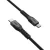 USB-C uz USB-C strāvas kabelis EATON Urban Armor Gear Kevlar Core 1,5 m, USB 2.0, melns/pelēks