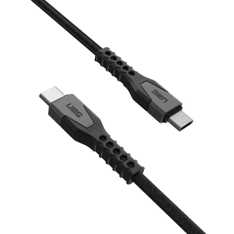 USB-C uz USB-C strāvas kabelis EATON Urban Armor Gear Kevlar Core 1,5 m, USB 2.0, melns/pelēks