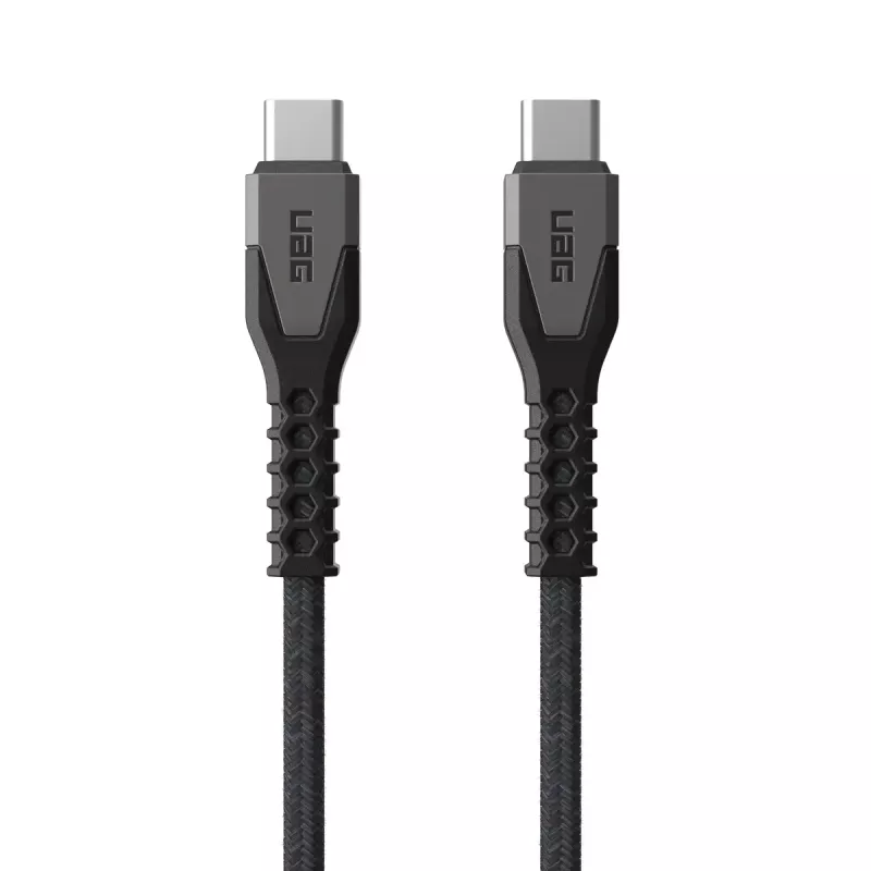 USB-C uz USB-C strāvas kabelis EATON Urban Armor Gear Kevlar Core 1,5 m, USB 2.0, melns/pelēks