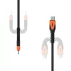 USB-C uz USB-C strāvas kabelis Eaton 1,5 m — Kevlara serdenis, USB 2.0, melns/oranžs