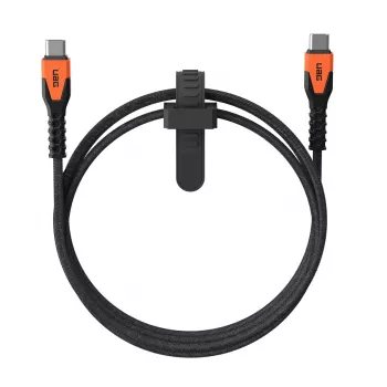 USB-C uz USB-C strāvas kabelis Eaton 1,5 m — Kevlara serdenis, USB 2.0, melns/oranžs