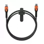 USB-C uz USB-C strāvas kabelis Eaton 1,5 m — Kevlara serdenis, USB 2.0, melns/oranžs
