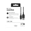 mophie essentials uzlādes kabeļi | 1M USB kabelis USB 2.0 USB A USB C Melns