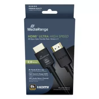 HDMI kabelis MediaRange MRCS220 2m HDMI Type A vīriešu 48 Gbit/s