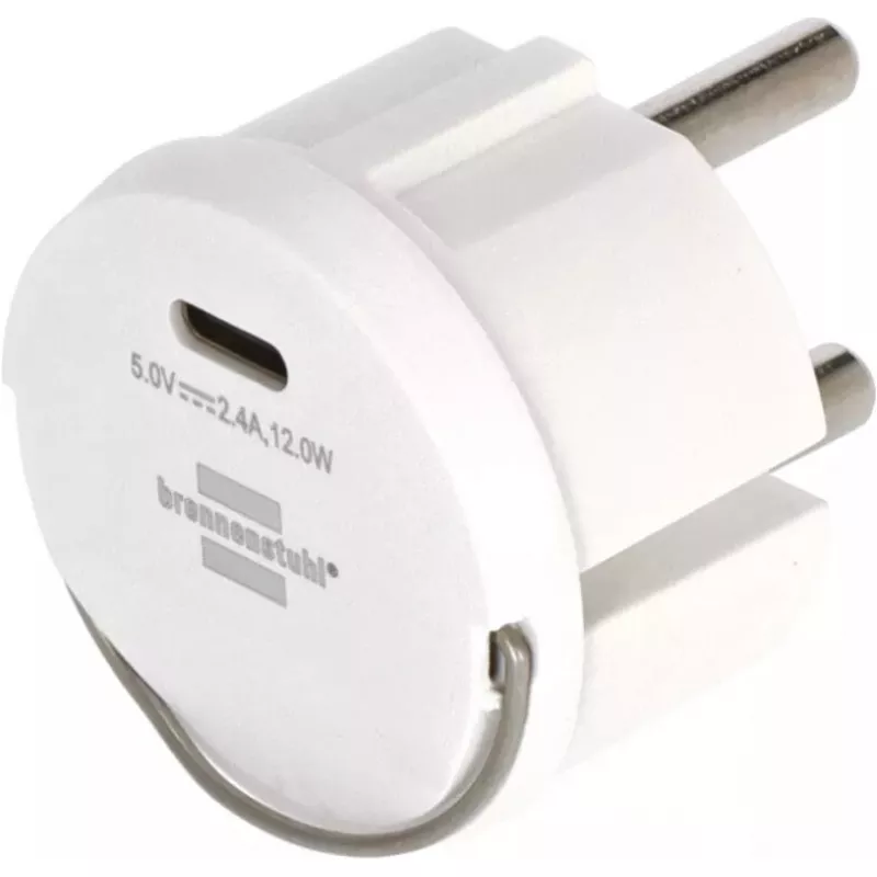 Strāvas kontaktdakšas adapteris Type F Type C Brennenstuhl 1508110010 2.4A USB