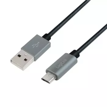 USB kabelis LogiLink CU0132 1m USB A Micro-USB A Pelēks
