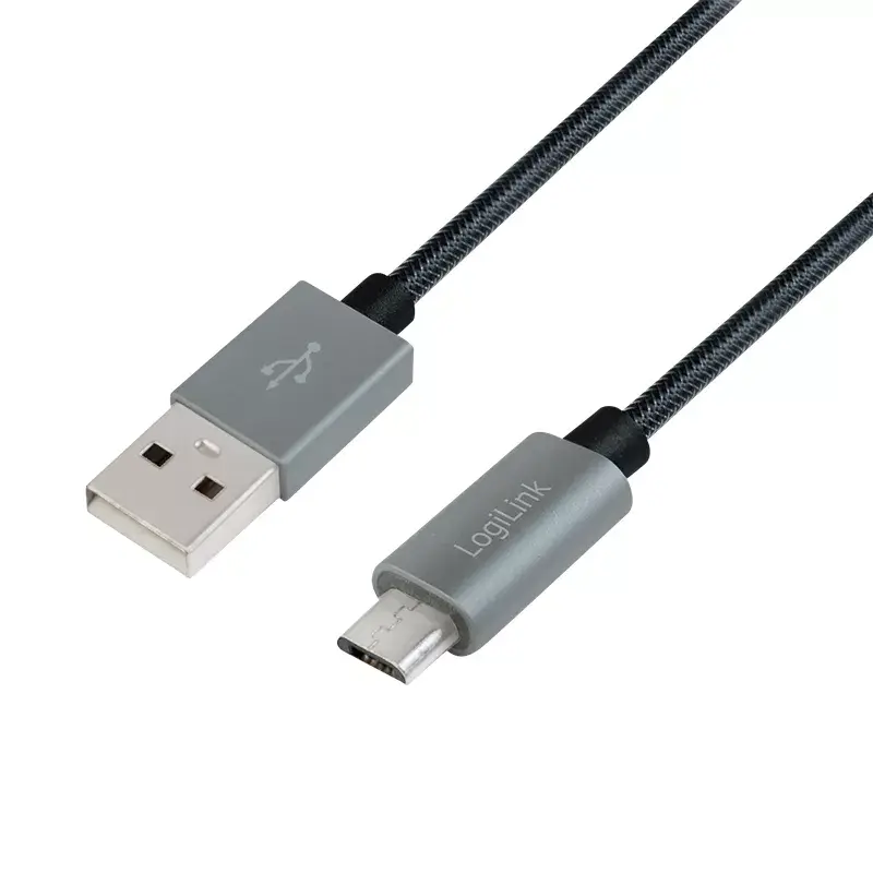USB kabelis LogiLink CU0132 1m USB A Micro-USB A Pelēks