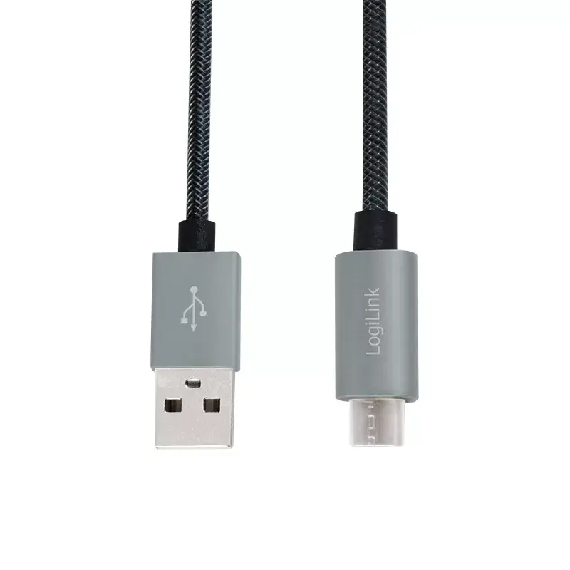 USB kabelis LogiLink CU0132 1m USB A Micro-USB A Pelēks