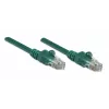 Intellinet tīkla komutācijas kabelis, Cat5e, 0,5 m, zaļš, CCA, U/UTP, PVC, RJ45, zeltīti kontakti, aizķeršanās novēršanas konstrukcija, aizsargapvalks, mūža garantija