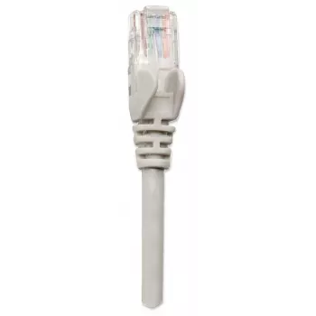 Intellinet tīkla komutācijas kabelis, Cat5e, 2m, pelēks, CCA, U/UTP, PVC, RJ45, zelta pārklājuma kontakti, bez aizķeršanās, ar uzmavu, mūža garantija