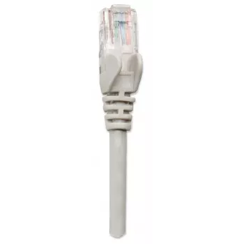 Intellinet tīkla komutācijas kabelis, Cat5e, 15m, pelēks, CCA, U/UTP, PVC, RJ45, apzeltīti kontakti, bez aizķeršanās, ar uzmavu, mūža garantija