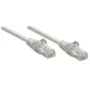 Intellinet tīkla komutācijas kabelis, Cat5e, 15m, pelēks, CCA, U/UTP, PVC, RJ45, apzeltīti kontakti, bez aizķeršanās, ar uzmavu, mūža garantija