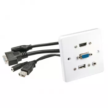Lindy Multi AV 60220 virsmas panelis HDMI VGA USB A 3.5 mm