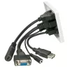 Lindy Multi AV 60220 virsmas panelis HDMI VGA USB A 3.5 mm