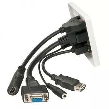 Lindy Multi AV 60220 virsmas panelis HDMI VGA USB A 3.5 mm