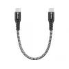 USB-C kabelis Sandberg Survivor 0.2M 100W Melns Balts