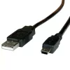 USB 2.0 kabelis ROLINE A - 5 kontaktu Mini M/M 3,0 m