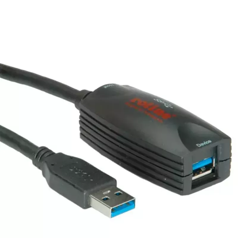 USB 3.0 aktīvā retranslatora kabelis ROLINE 12.04.1096 5 m