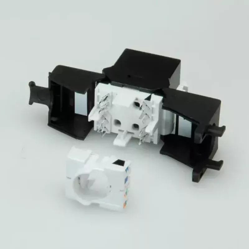 Keystone Jack ROLINE Cat. 6a RJ-45 neekranēts, bez instrumentiem, plāns, melns