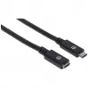 USB-C pagarinātājs Manhattan 50cm vīrišķais uz sievišķo