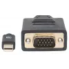 Manhattan Mini DisplayPort 1.2a uz VGA kabelis, 1080@60Hz, aktīvs, 1,8 m, vīrišķais uz vīrišķo, melns, polietilēna maisiņš
