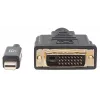 Manhattan Mini DisplayPort 1.2a uz DVI-D 24+1 kabelis, 1080p@60Hz, 1,8 m, vīrieša-vīrieša, saderīgs ar DVI-D, melns, mūža garantija