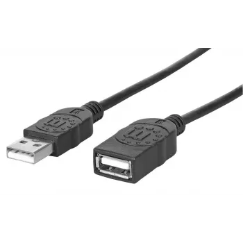 USB-A uz USB-A pagarinātāja kabelis Manhattan USBEXTAA3BK
