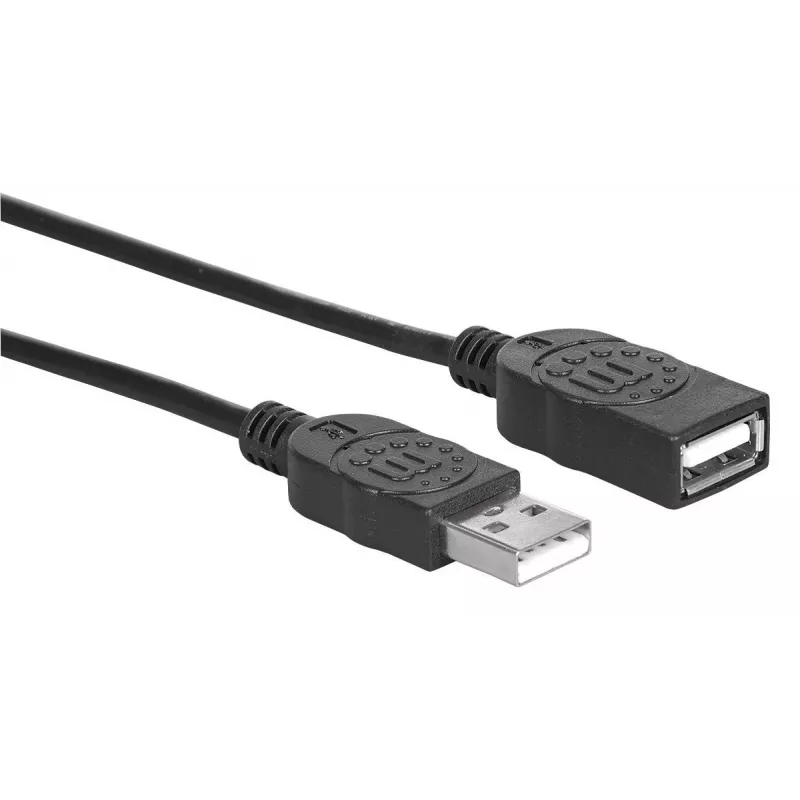 USB-A uz USB-A pagarinātāja kabelis Manhattan USBEXTAA3BK
