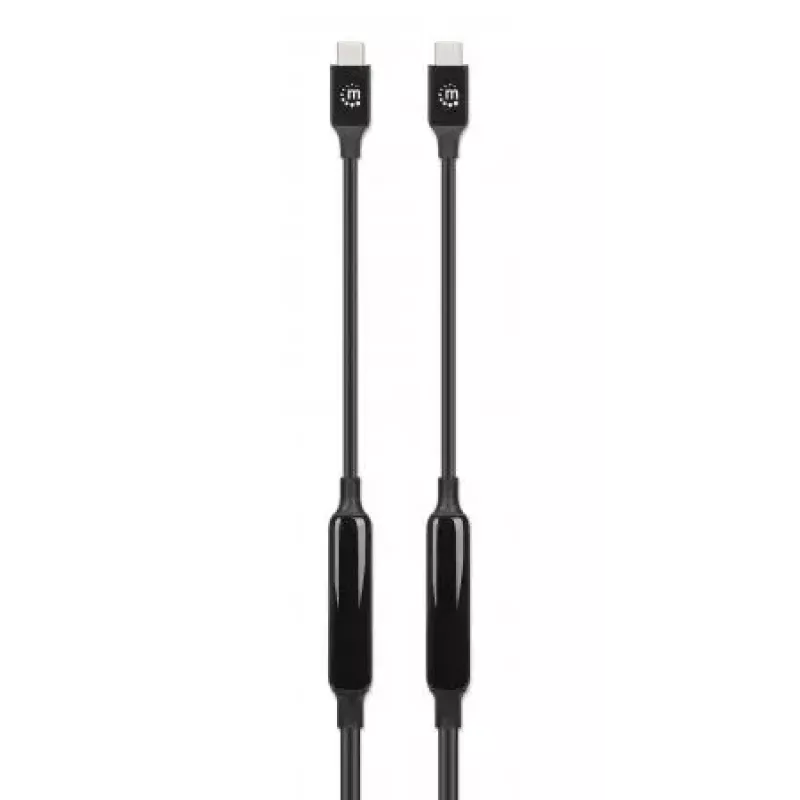 USB-C kabelis Manhattan 5m aktīvs vīrietis-vīrietis 10 Gbps 3A melns