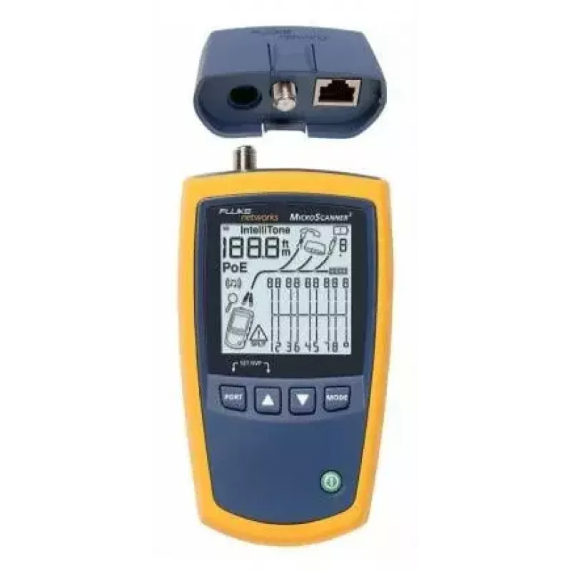 Kabeļu testeris Fluke MicroScanner² zils dzeltens