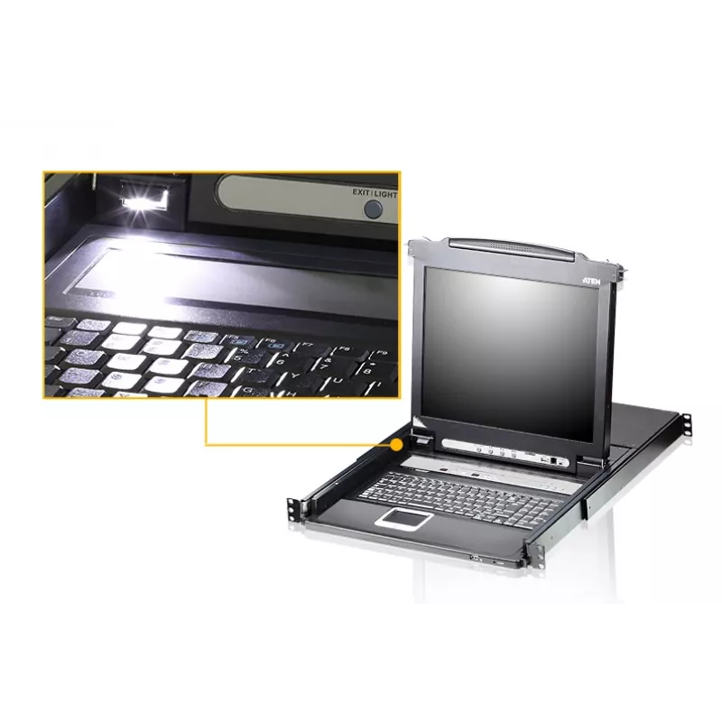 ATEN CL5708M plaukta konsole 43,2 cm (17 collas) melna 1U
