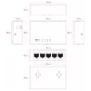 Lanview LVN-DESK-5PORT-1G nevadāms 5 portu gigabitu Ethernet komutators