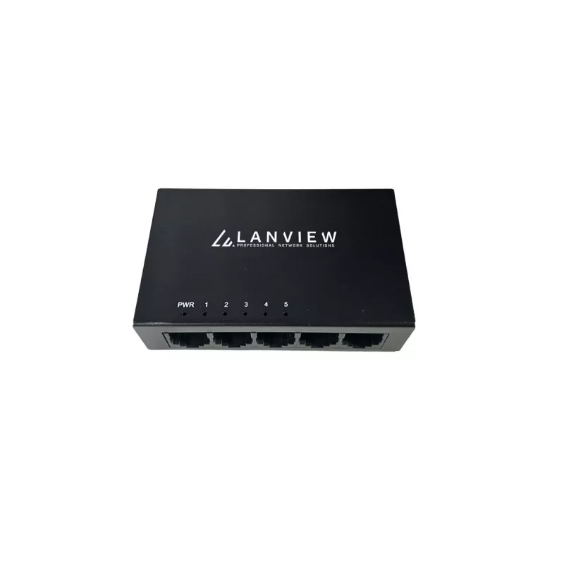 Lanview LVN-DESK-5PORT-1G nevadāms 5 portu gigabitu Ethernet komutators