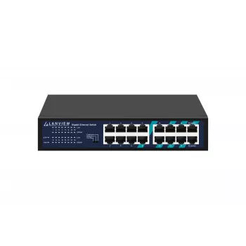 Nevadāms komutators Lanview LVN-1U-16PORT-1G 16 portu 1 Gbps Ethernet, statnes montāža 1U