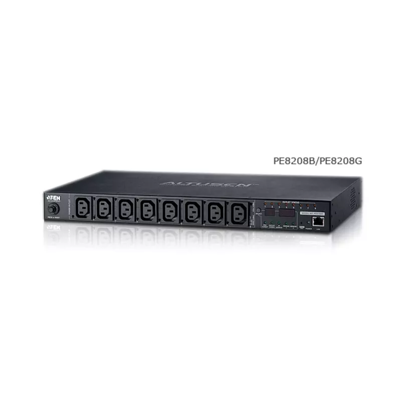 ATEN 1U 16A 8 Outlet Switched + Metered PDU + bezmaksas Eco PDU pārvaldības programmatūra