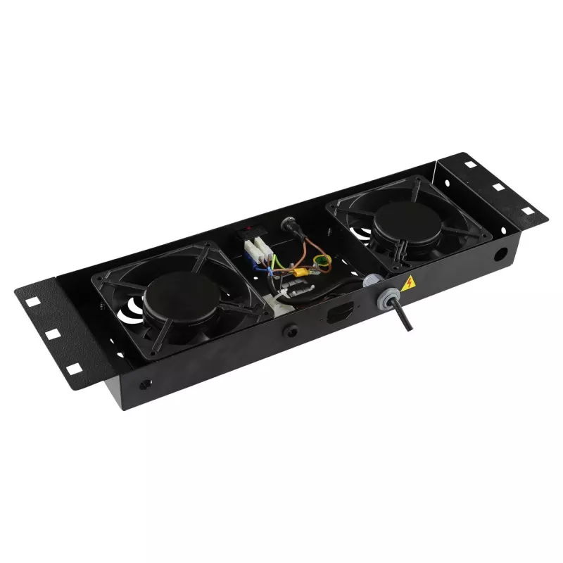 Rack accessory Lanview RAF115BL-UK 1U 2 fans Melns