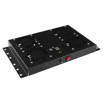 Plaukta piederums Lanview RAF120BL-UK 1U 4 ventilatori Melns