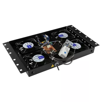 Plaukta piederums Lanview RAF120BL-UK 1U 4 ventilatori Melns